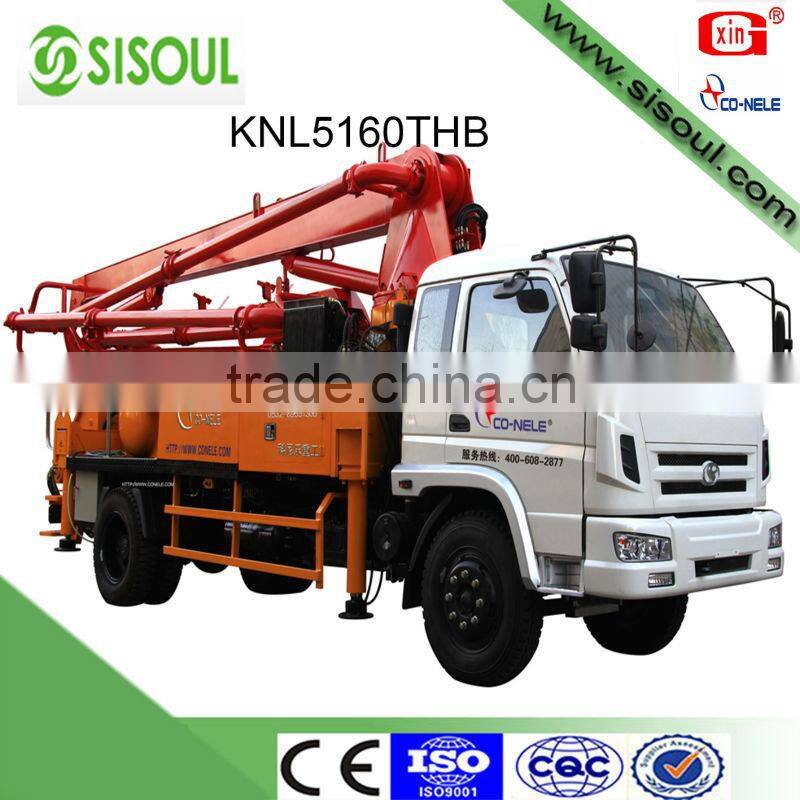 Truck-mounted electric motor concrete pump