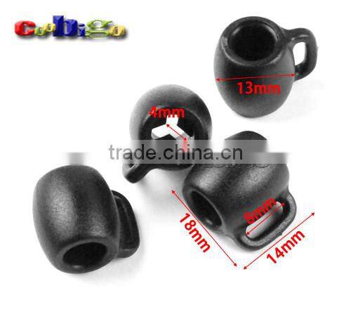 4mm Circular Cup Shaped Rope Clamp Cord Lock Stopper For Backpack Strap Paracord Rope String #FLS121
