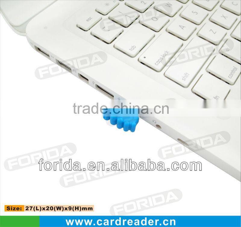 foot shape promotional gifts tf usb 2.0 single card reader