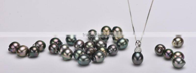 wholesale Cultured Saltwater Tahitian black pearl beads for jewelry making