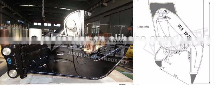 Korean technology powerful hydraulic concrete pulveriser for 20 ton excavator