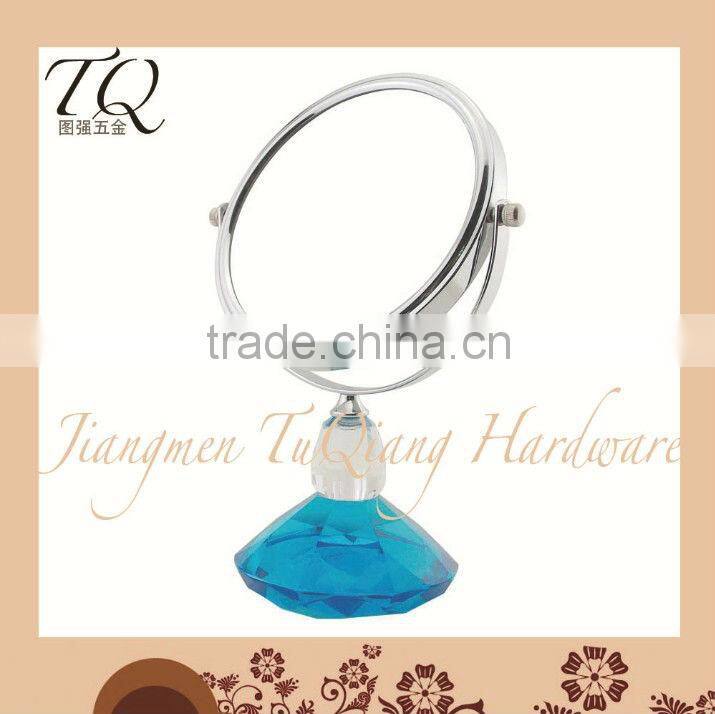 Fashional pocket cosmetic mirror with crystals