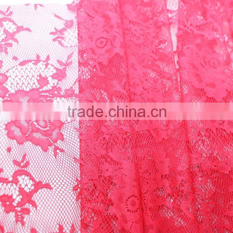 Fancy floral nylon 2016 lace fabric 3d flower lace fabric korea