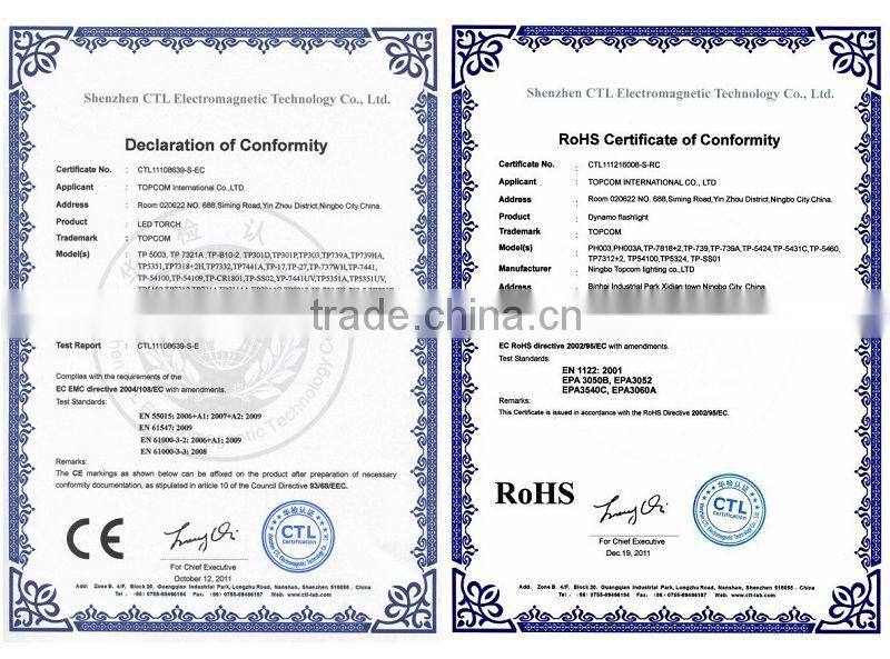 Emergency rechargeable 3 led solar flashlight dynamo led flashlight