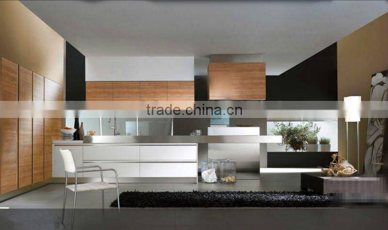 Modern lacquer kitchen cabinet with black high gloss lacquer
