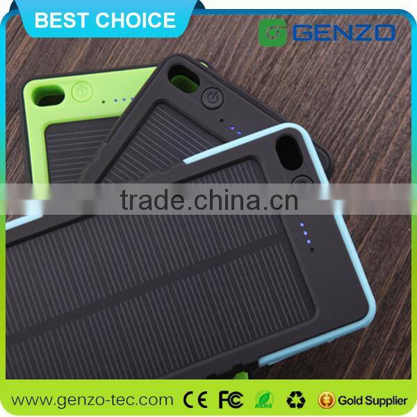 Best selling !!! China manufcturer Portable 5000mah solar power bank for mobile phone