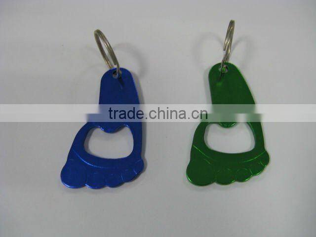 supply various cheap hot sales promotional aluminum bottle opener with keychain