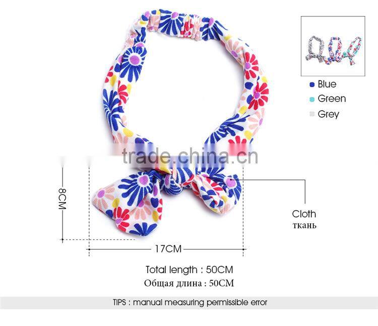 2015 New Cute Girls and Women Bowknot Hair bands Turban Knot Rabbit Headband Head wrap