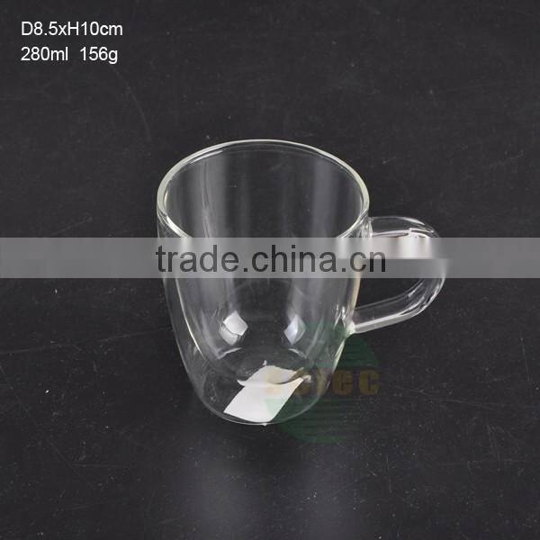 double wall glass coffee cup