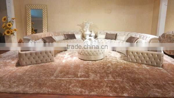 home design funiture classic semi-round fabric chesterfield sofa AL034