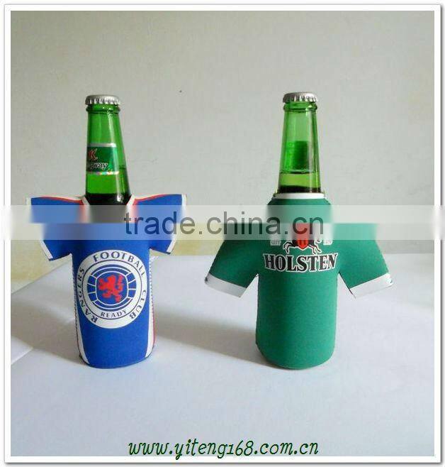 2013 hot-selling fashion cloth pattern neoprene beer cover bottle holder