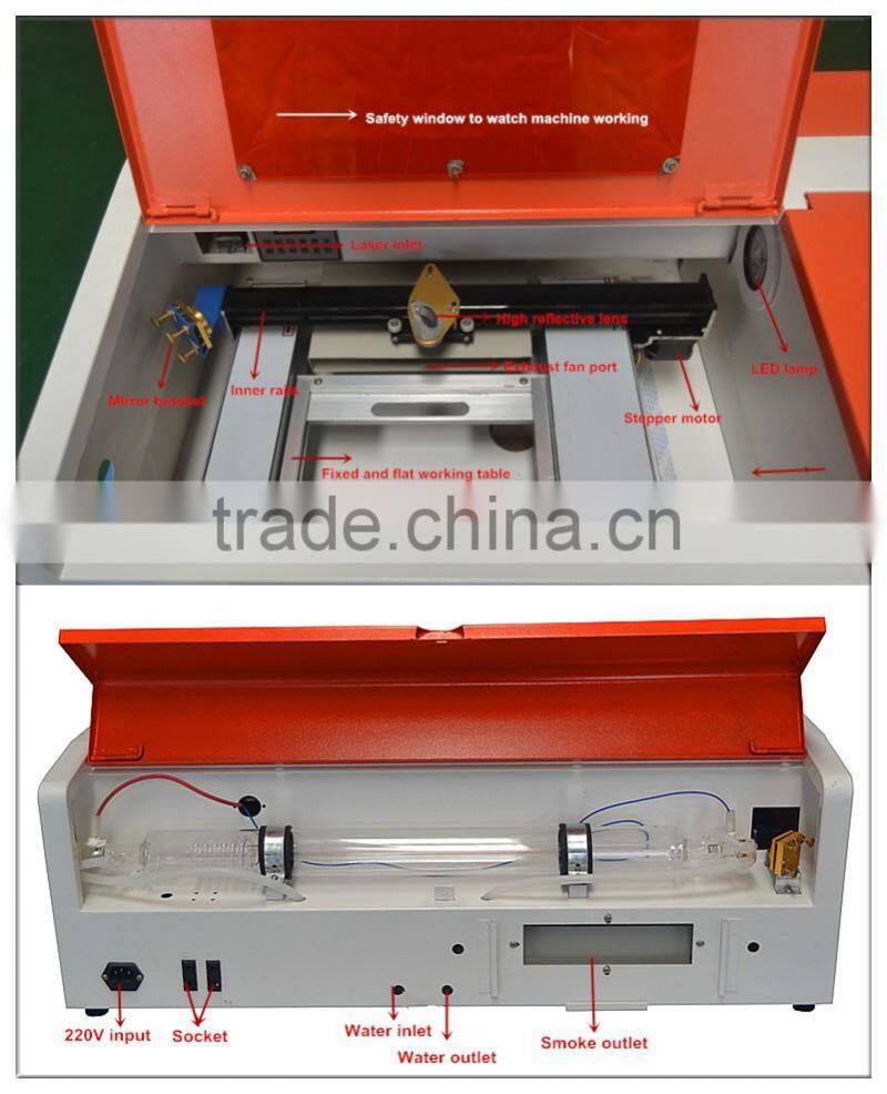 Deaktop 300*200mm co2 laser engraving cutting machine engraver 40w