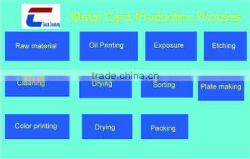 Offset printing metal business card, engraved metal cards