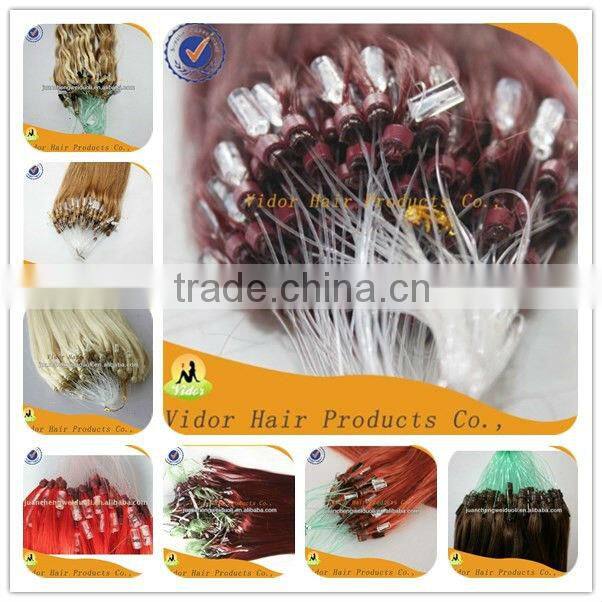 Factory Direct Price Russian Remy Hair Micro Loop Ring Hair Extensions