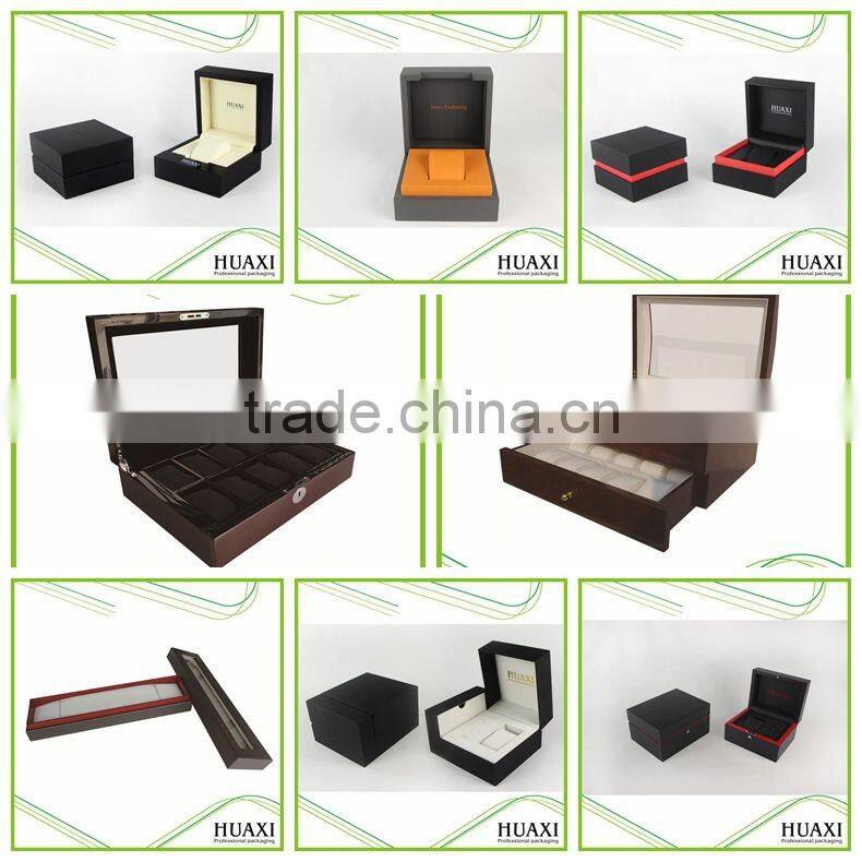 2016 Huaxin Wood Leather Necklace Jewelry Velvet Box Drawer Box