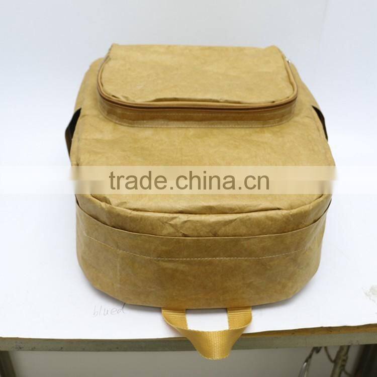 Custom eco friendly brown tyvek paper stylish durable waterproof backpack