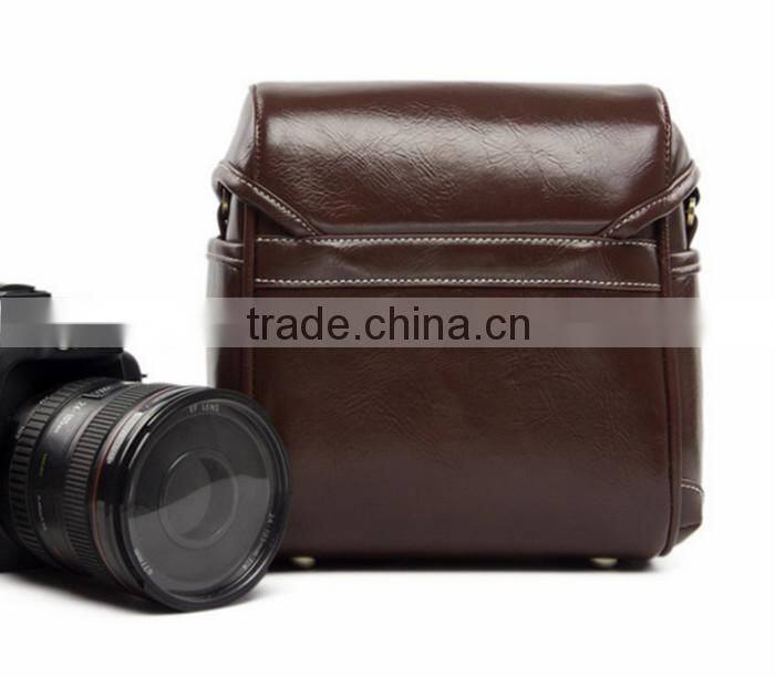 Alibaba competitive price fancy PU leather Camera Bag in Dongguan