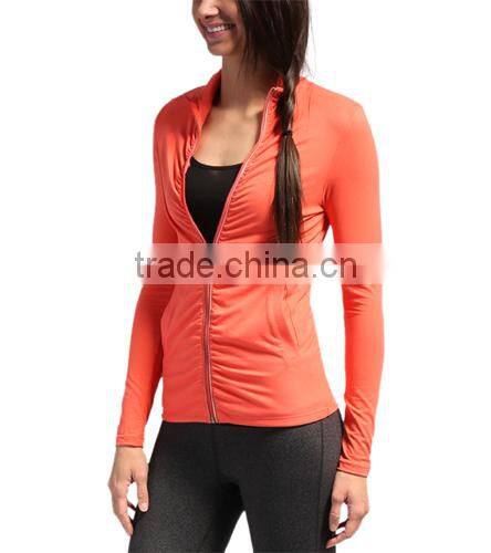 womens fitness jacket, gym jacket, nylon yoga jacket