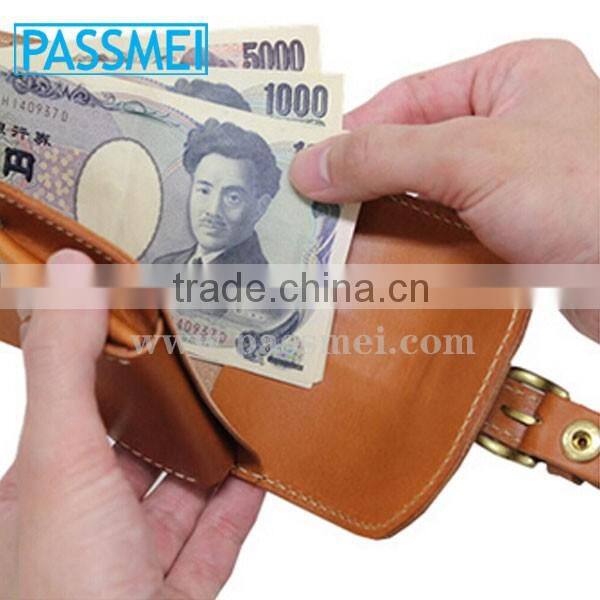 Real cow leather wholesale desiner wallet purse with coin case