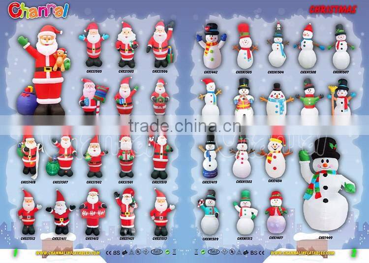 Outdoor Christmas led lights inflatable train with santa