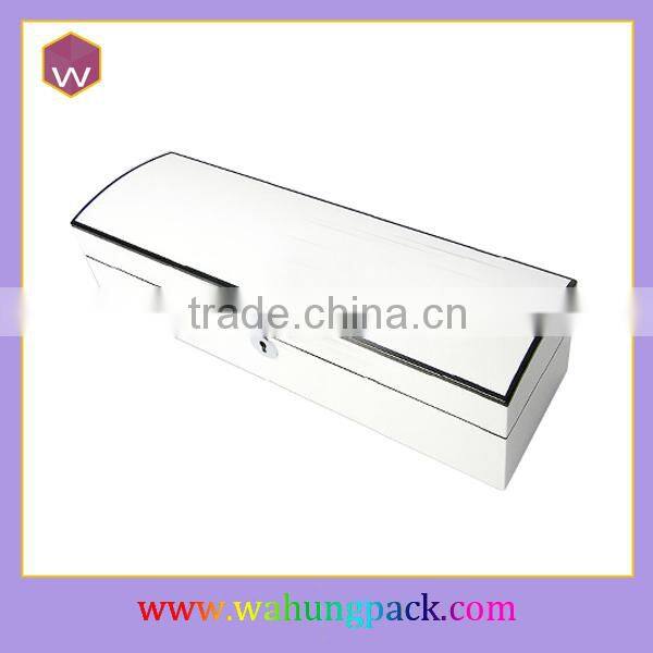 Custom High Black Lacquer Long watch gift box