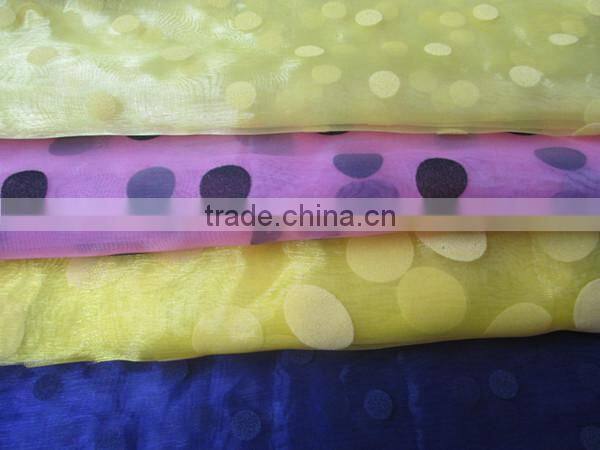 Flocking Organza Fabric for Dress