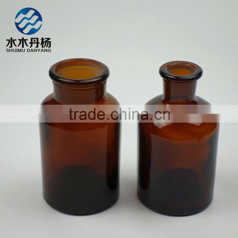 250ml amber wide mouth reagent glass bottle for laboratory