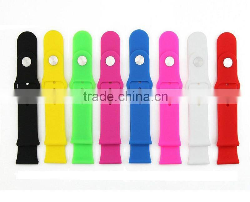 Colorful Wrist Bands for Apple Iwatch Soft Rubber Watch Straps Wearable Bands for 38mm 42mm Iwatch DIY Own Apple Smart Watch