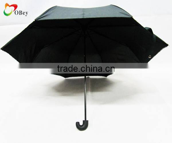 190T Pongee 3 fold umbrella
