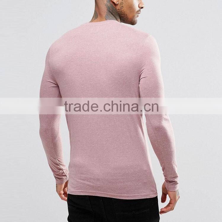 t shirt manufacturer bangladesh muscle slim fit crew neck plain pink long sleeve t shirt