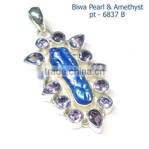 925 sterling silver lapis semi precious gemstone pendant jewelry