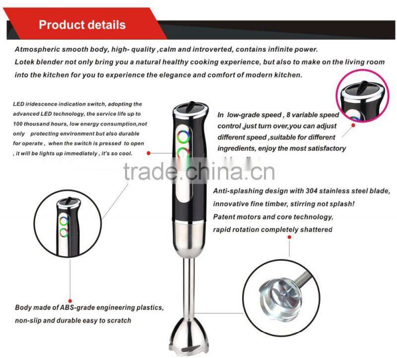 colorful LED light smoothie blender best food processor