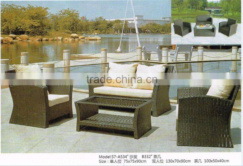 waterproof PE rattan garden sets outdoor sofa