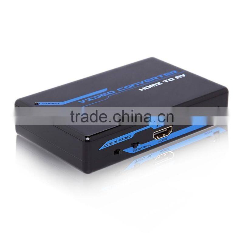Mini HDMI to 3RCA AV CVBS Composite & S-Video R/L Audio Converter box 1080p Upscaler toshiba color tv kit
