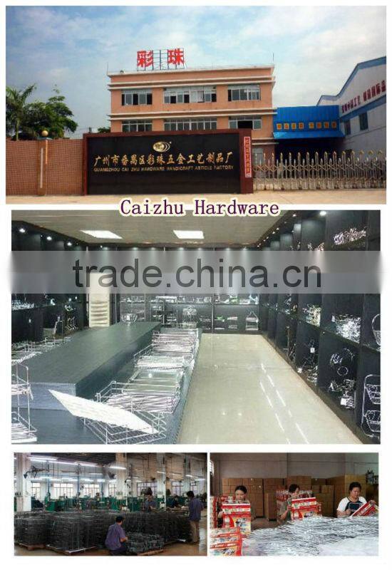 Wrought iron square red fruit basket