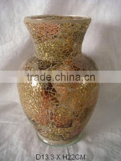 Mosaic glass vase