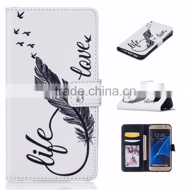 For samsung galaxy s6 edge leather stand wallet case , customize smart phone cover for samsung s6 edge plus