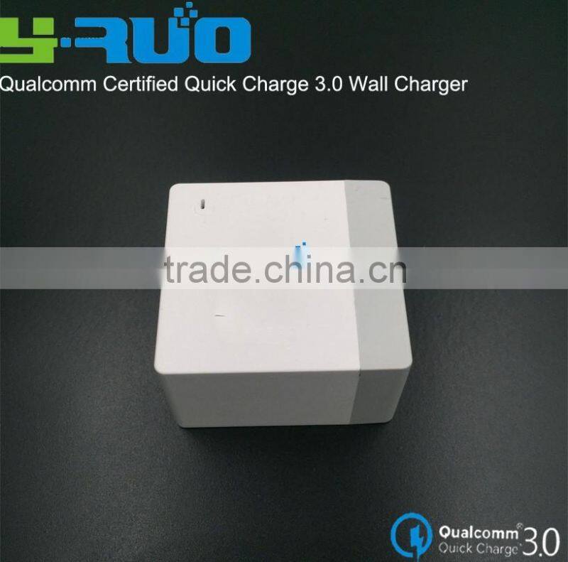 innovative products 2016 Qualcomm certified quick charge QC 3.0 wall Charger output 5V 2.4A,9V 2.0A,12V 1.5A for smart phone