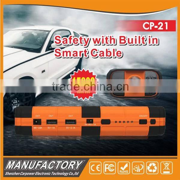 600A Portable car jump starter 15000mAh portable power bank