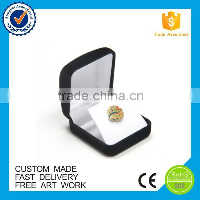 Custom velvet pins box, velvet package box for metal pin badges