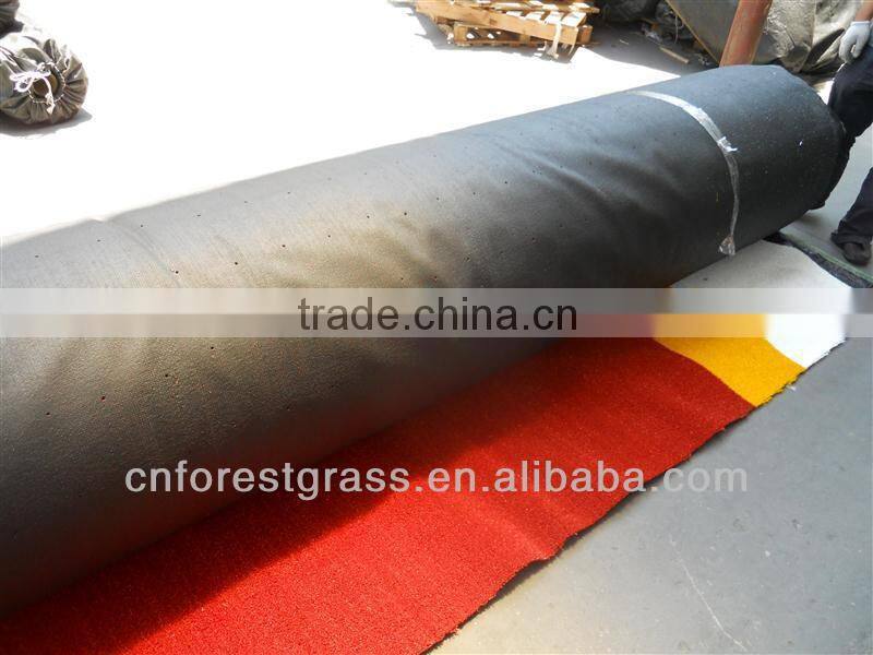 12mm thickness red tennis artificial grass , red color grass for tennis game