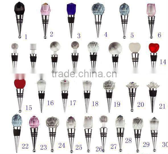 personalized crystal wine stopper with pattern