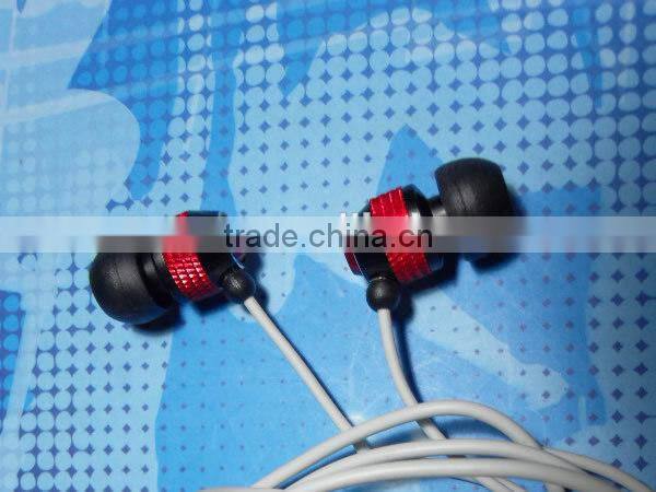 Fashion Metal blue Earphones with deep bass inear headphone