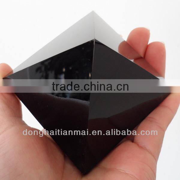 Natural Obsidian Crystal Pyramid Black Obsidian Rock Pyramid For Sale / Obsidian Pyramid for Meditation