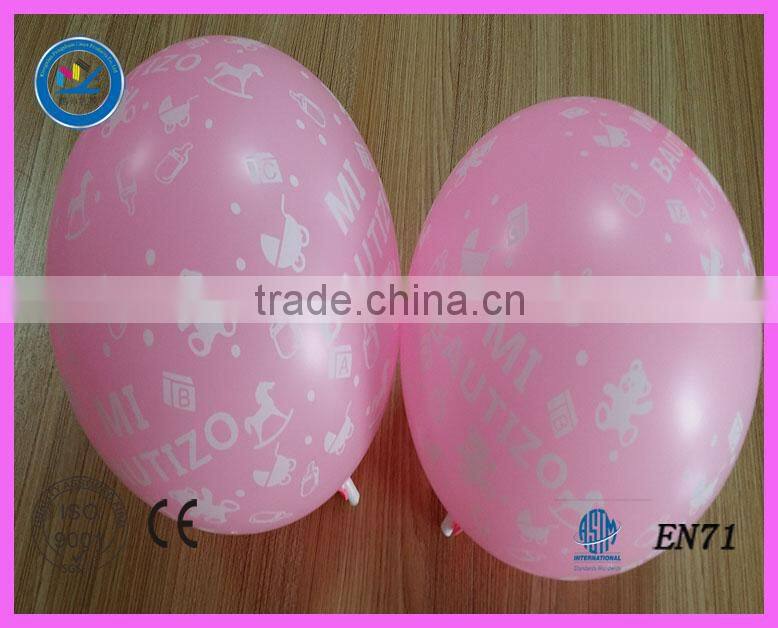2016 hot sale 12 inch 2.8g latex printed balloon