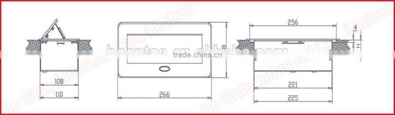 Customized Pop Up Desktop Socket with Audio Video for Indonesian Market