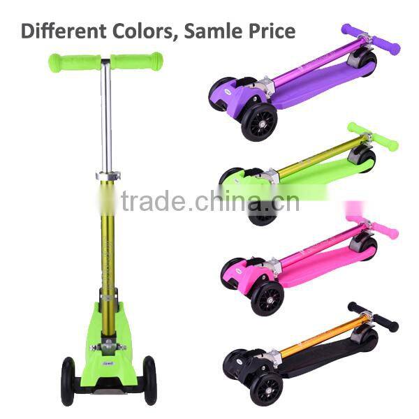 New product patented product folding colorful tube kick scooter for kids