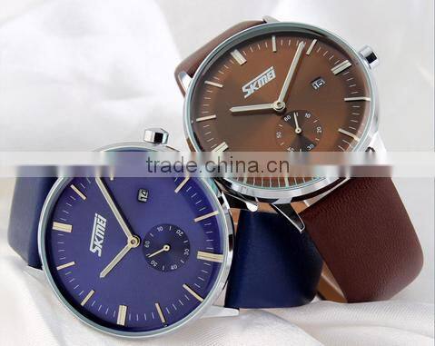 fashion man quartz leather japan movt quartz 3 atm water resistant watch