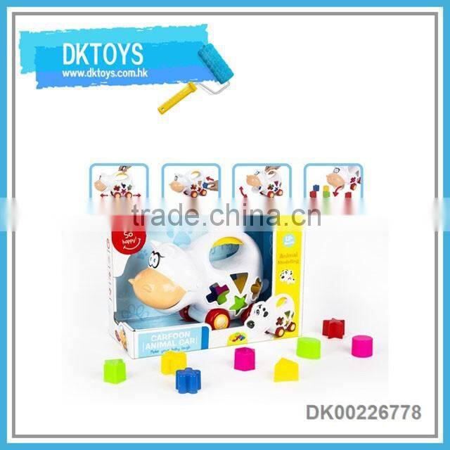 Educational animal building block car