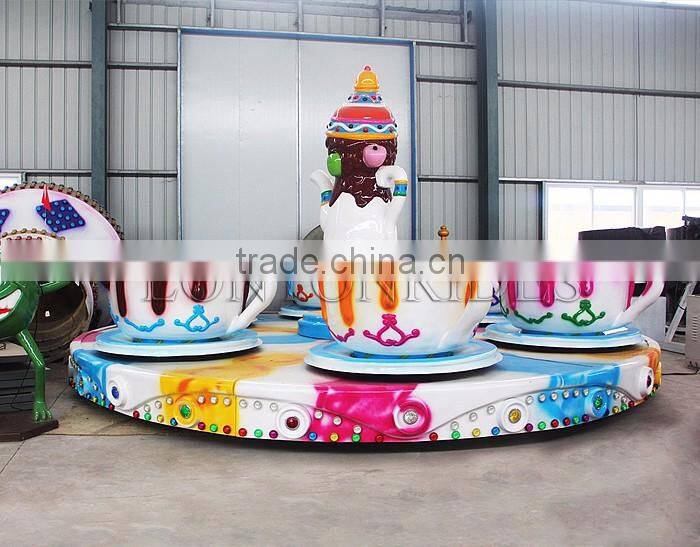 Amusement Park Equipment Tea Cup Kiddy Rides For Sale